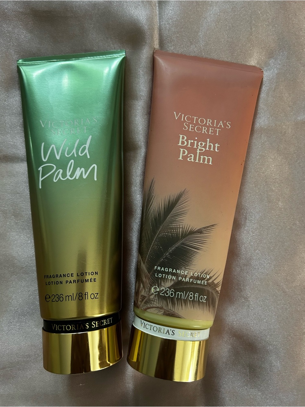 Victoria's Secret Wild Palm & Bright Palm Dual Fragrance Lotions - Green, Coral